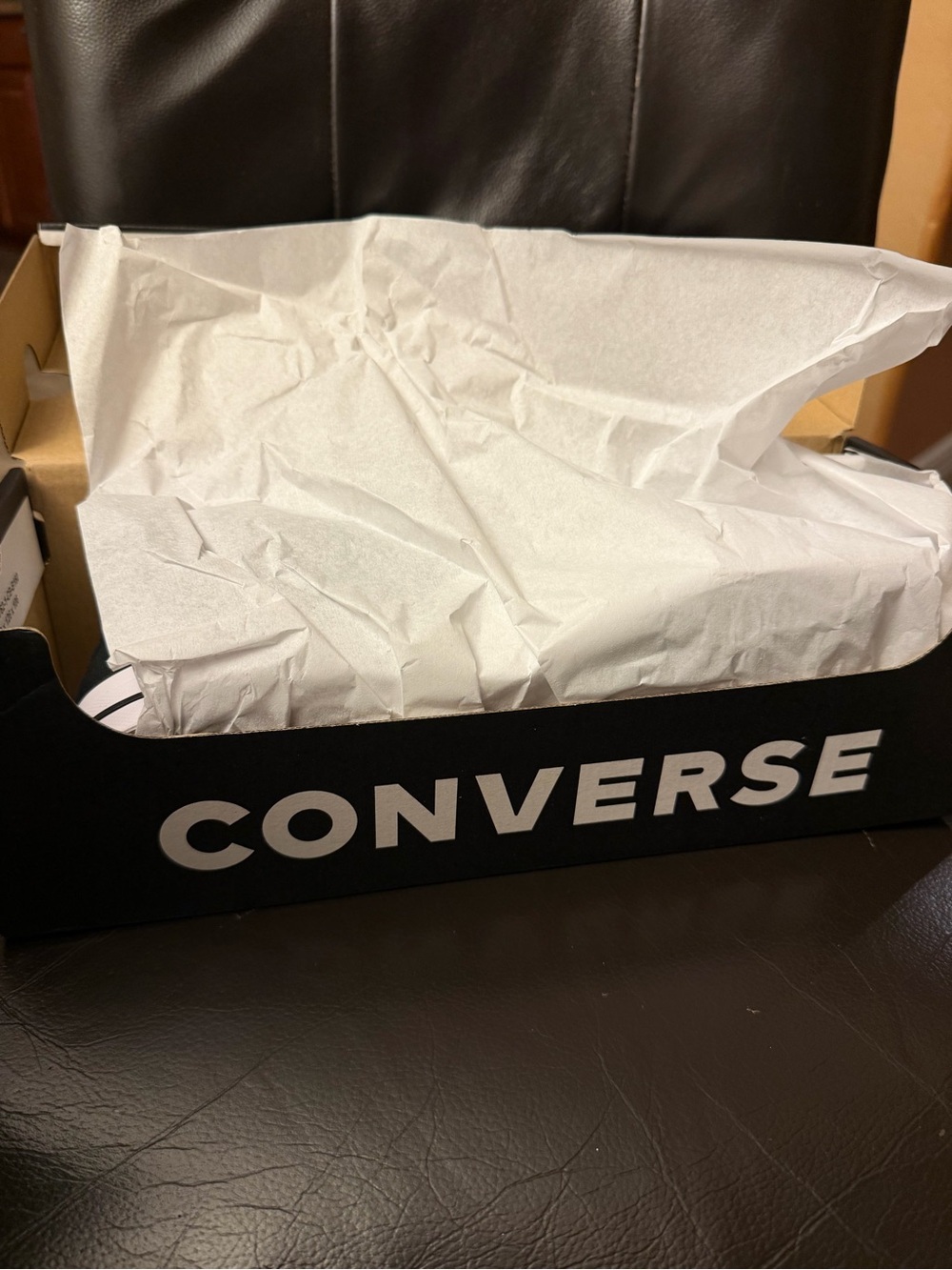 Converse Black Box with White Tissue